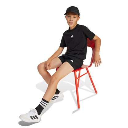 J SL TEE 160 BLACK ADIDAS JC9776 NERO