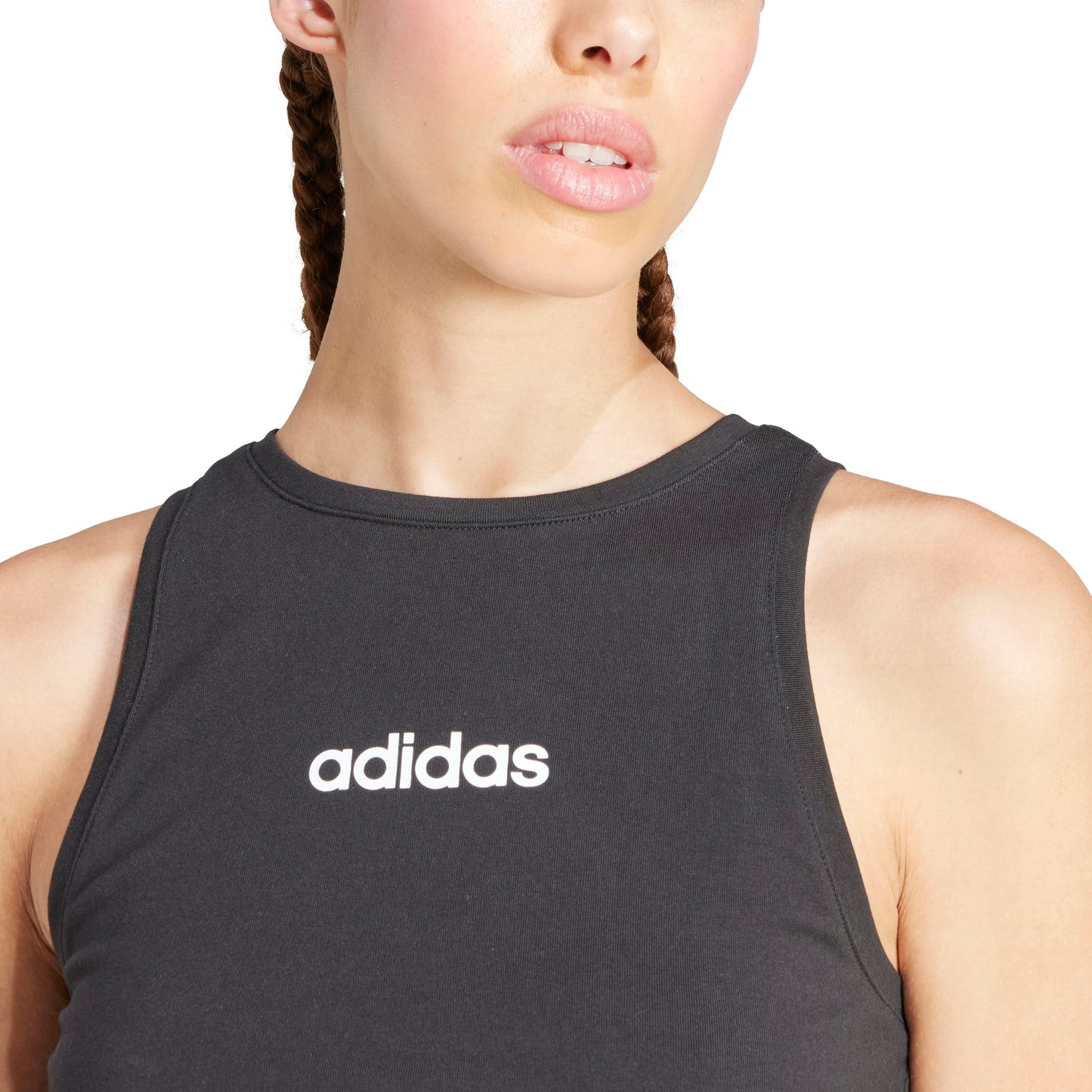 W LIN SJ TK BLACK/ ADIDAS JC5798 CANOTTA NERO