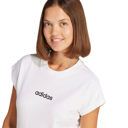 W LIN SJ T WHITE/B ADIDAS JC8239 BIANCO