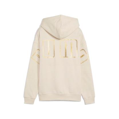 MAXIMAL METALLIC Comfort Hoodie FLPUMA634461-87 panna