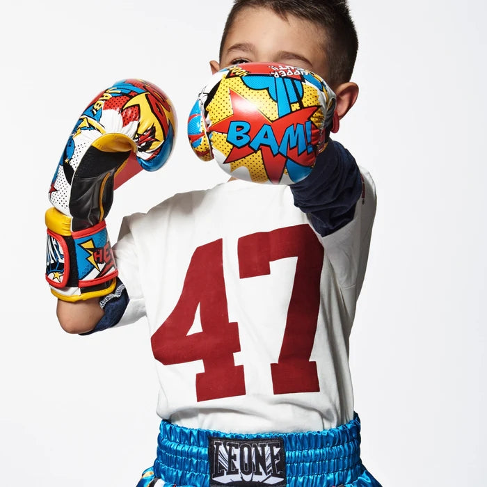 GUANTI BOXE JR LEONE GN400J-BIANCO