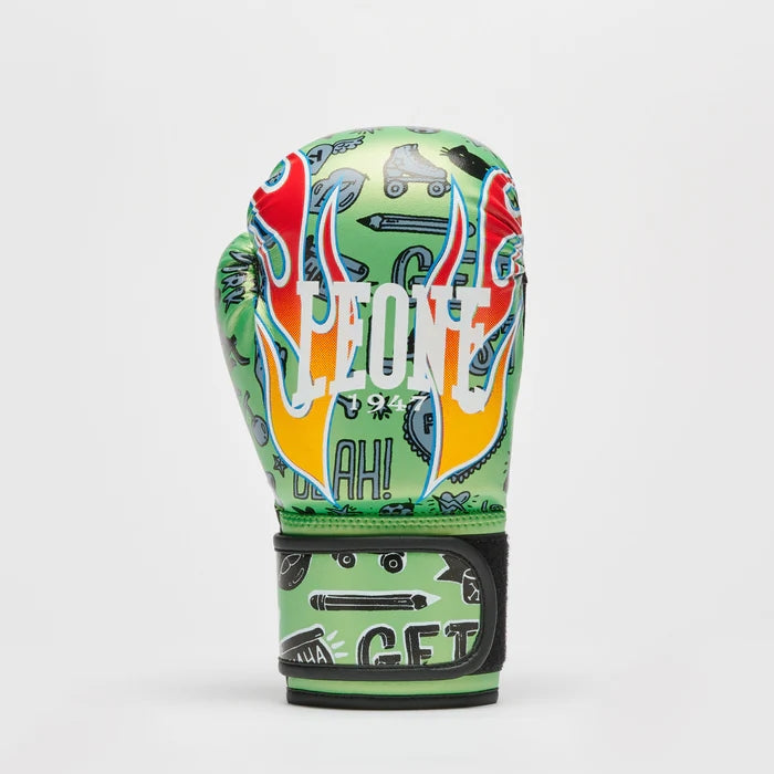 GUANTI BOXE FLAME LEONE GN407J-VERDE