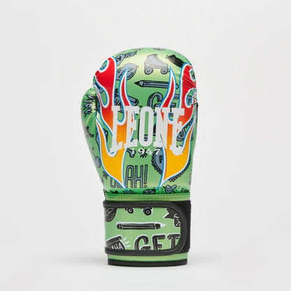 GUANTI BOXE FLAME LEONE GN407J-VERDE