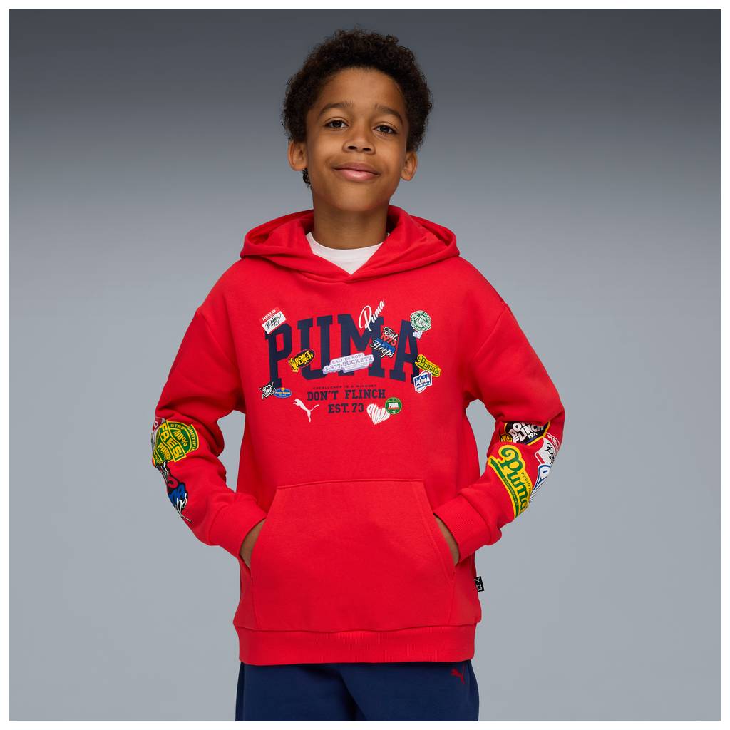 Felpa BASKETBALL Hoodie FL B PUMA 688980-11 rossa
