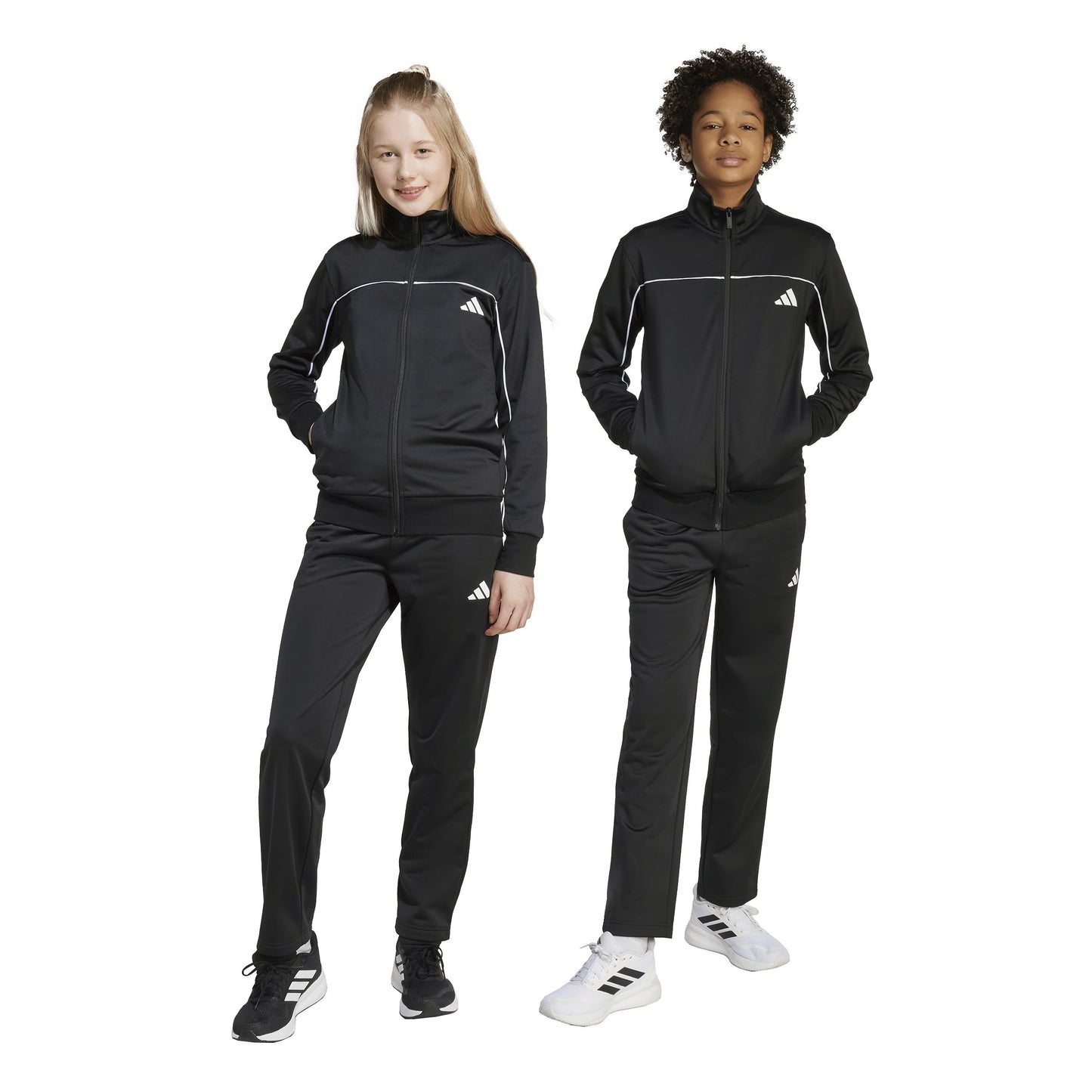 Tuta Sportiva Adidas Bambino Colour Pop Tricot Nero/Bianco JL7479