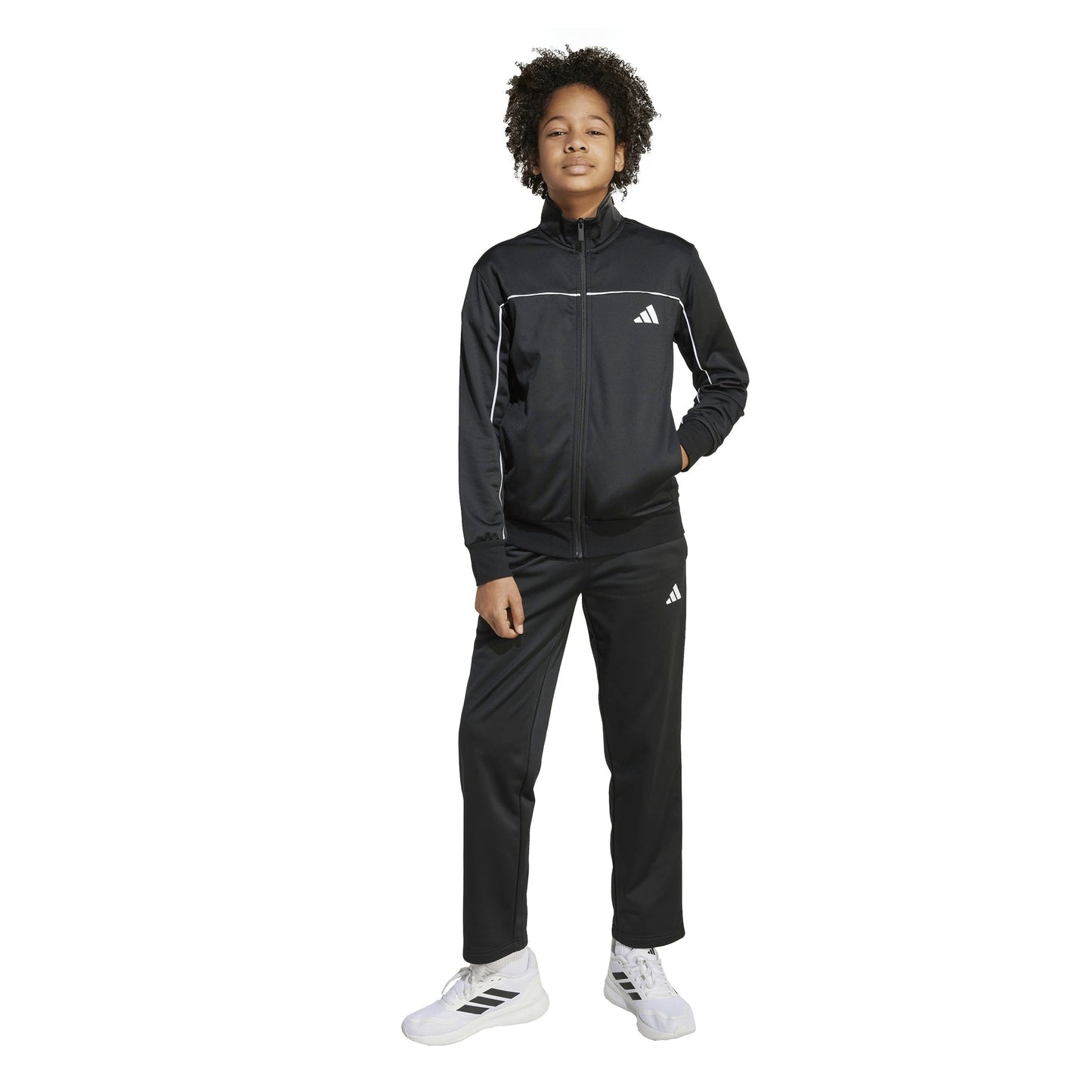 Tuta Sportiva Adidas Bambino Colour Pop Tricot Nero/Bianco JL7479