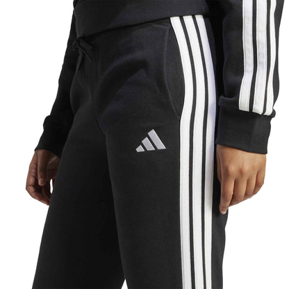 Pantaloni Adidas Donna Essentials 3-Stripes Fleece Slim Nero JX2543