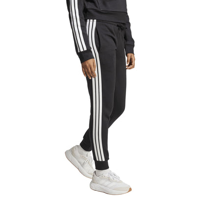 Pantaloni Adidas Donna Essentials 3-Stripes Fleece Slim Nero JX2543