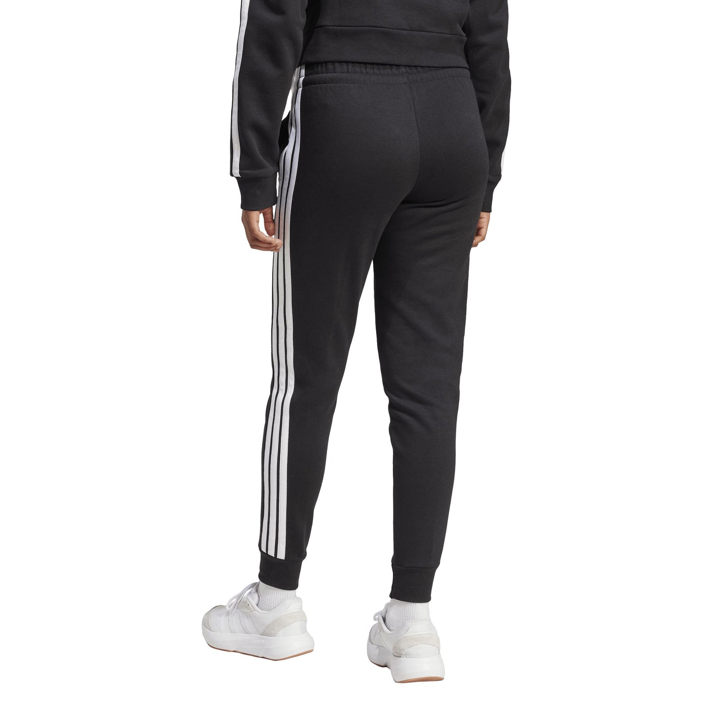 Pantaloni Adidas Donna Essentials 3-Stripes Fleece Slim Nero JX2543