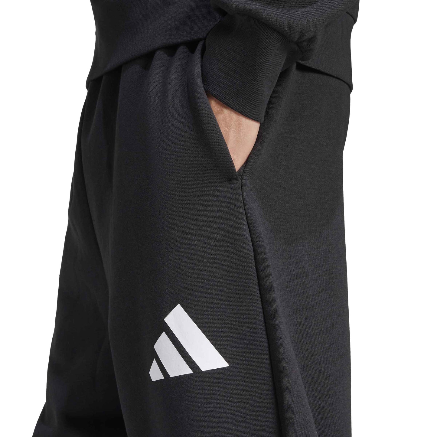 Pantaloni Wide Leg Adidas Uomo Essentials Fleece Nero JF3567