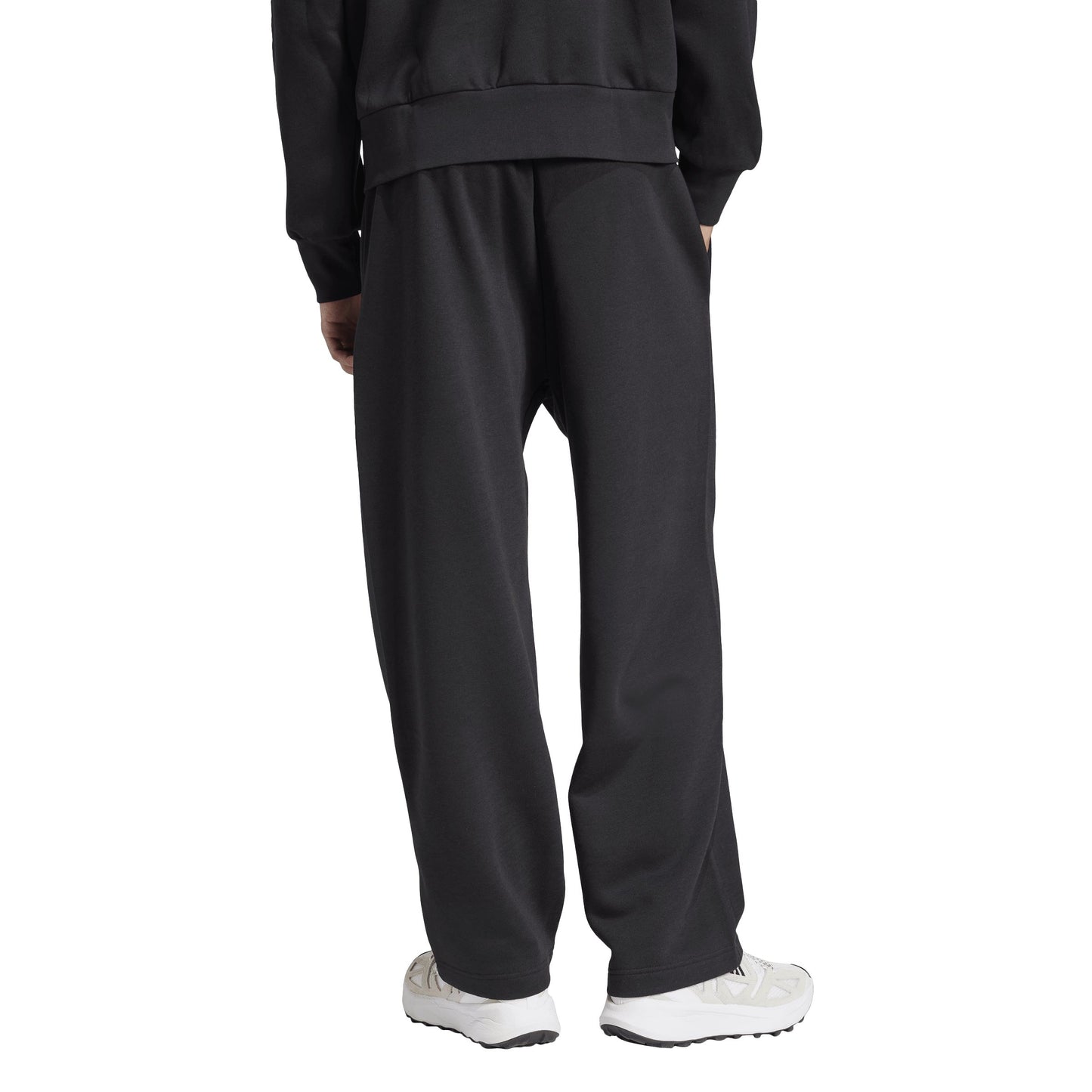 Pantaloni Wide Leg Adidas Uomo Essentials Fleece Nero JF3567