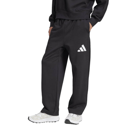 Pantaloni Wide Leg Adidas Uomo Essentials Fleece Nero JF3567