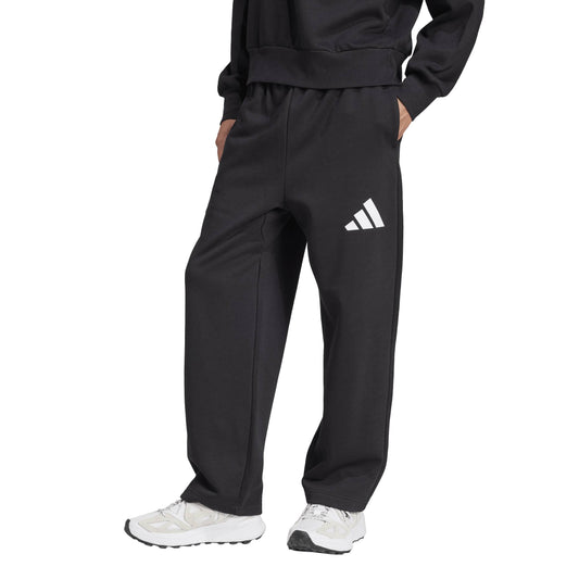 Pantaloni Wide Leg Adidas Uomo Essentials Fleece Nero JF3567