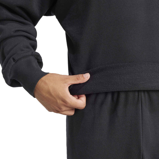 Felpa Girocollo Adidas Uomo Essentials Feelcozy Nero JE3837