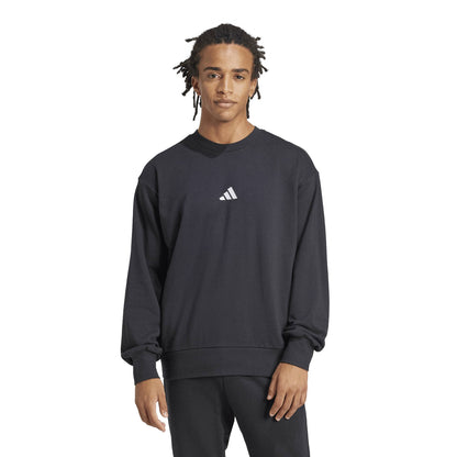 Felpa Girocollo Adidas Uomo Essentials Feelcozy Nero JE3837