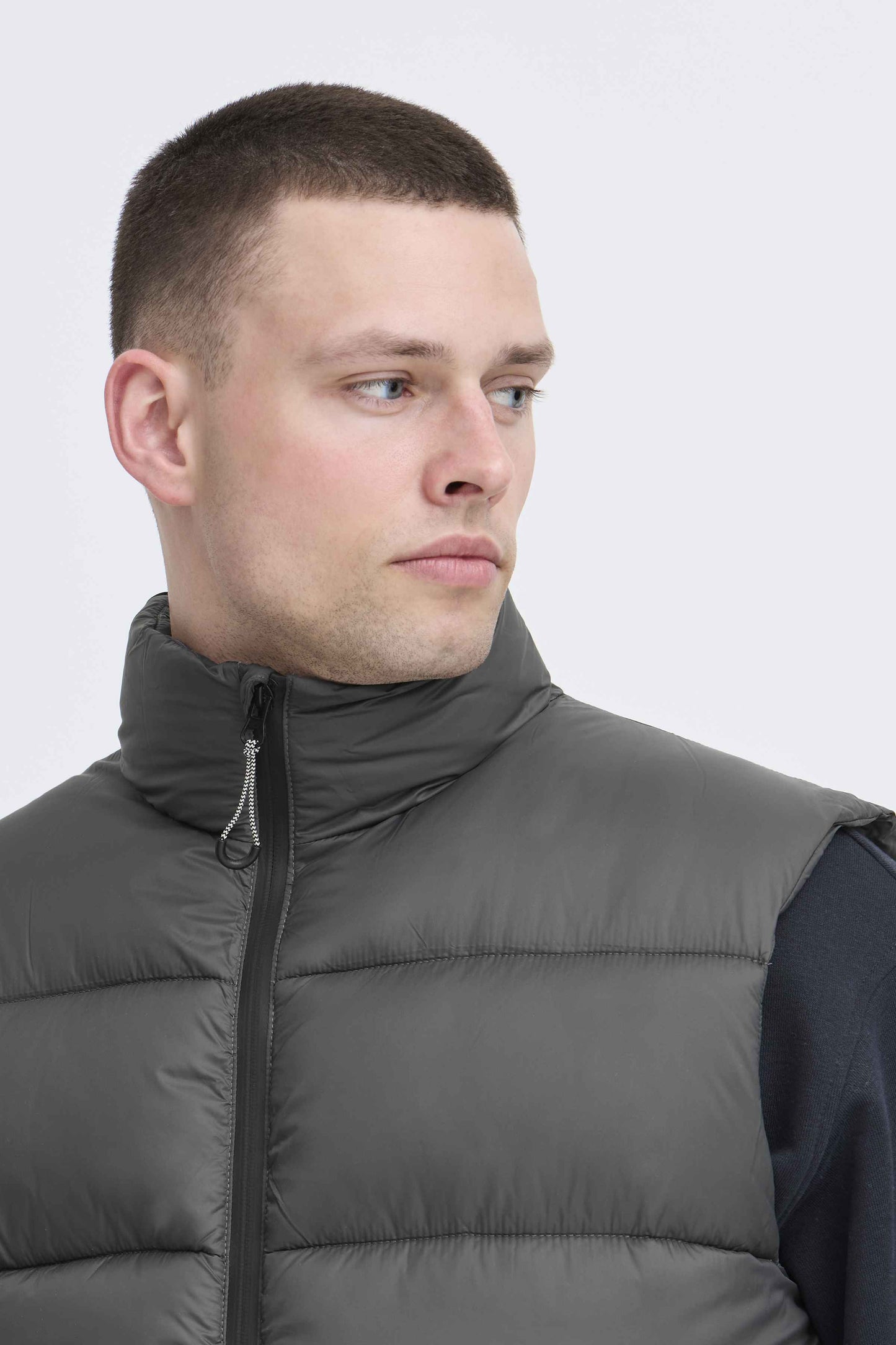 Gilet Blend He BHEIDEN Vest with Stand Uomo Grigio Scuro 20718636-193910