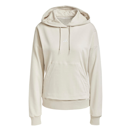 Felpa con Cappuccio Adidas Essentials French Terry Donna Beige WONALU JC5934
