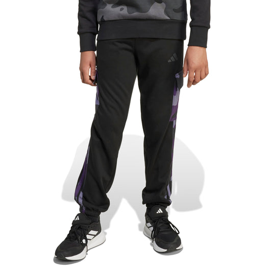 Pantaloni Cargo Adidas 3-Stripes Camo Junior Nero JW2472