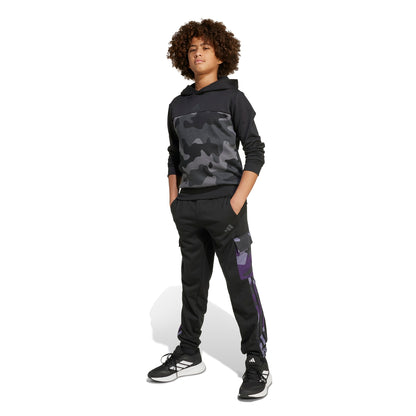 Pantaloni Cargo Adidas 3-Stripes Camo Junior Nero JW2472