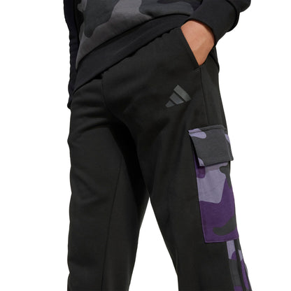 Pantaloni Cargo Adidas 3-Stripes Camo Junior Nero JW2472