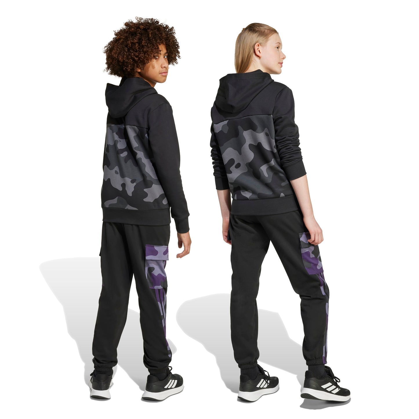 Pantaloni Cargo Adidas 3-Stripes Camo Junior Nero JW2472