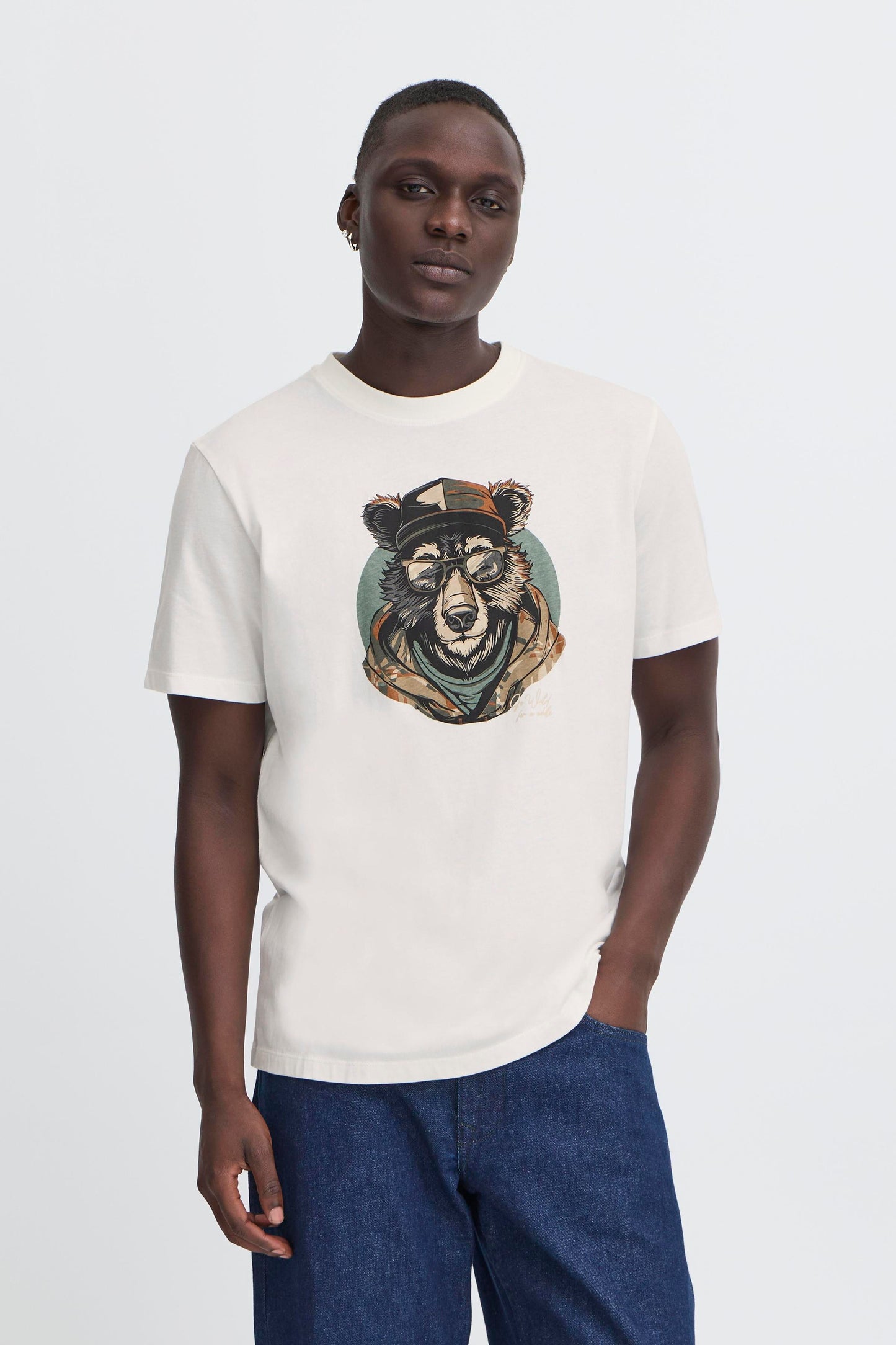T-Shirt Blend He BHKIAM Tee Uomo Bianco 20718603-110602