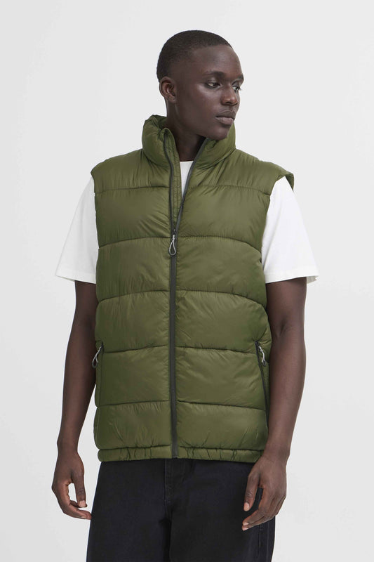 Gilet Blend He BHEIDEN Vest with Stand Uomo Verde Scuro 20718636-190414