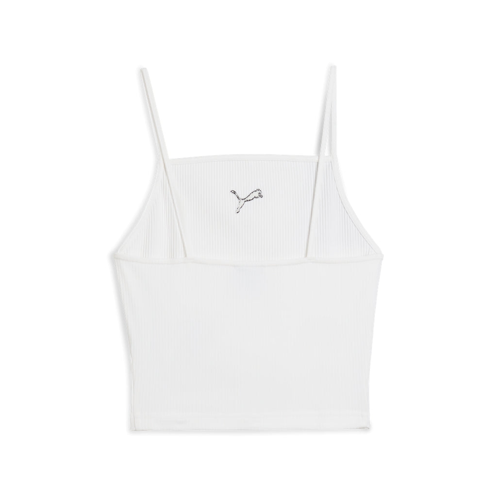 Canotta Puma Ribbed Tank Top Donna Bianco - 629771-02