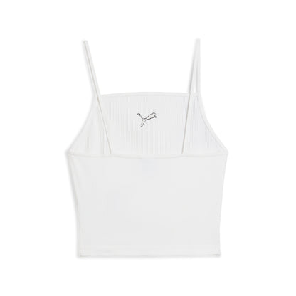 Canotta Puma Ribbed Tank Top Donna Bianco - 629771-02