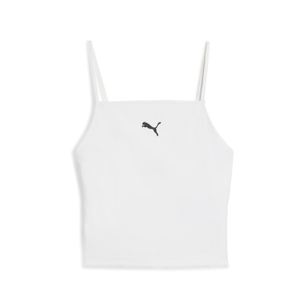 Canotta Puma Ribbed Tank Top Donna Bianco - 629771-02