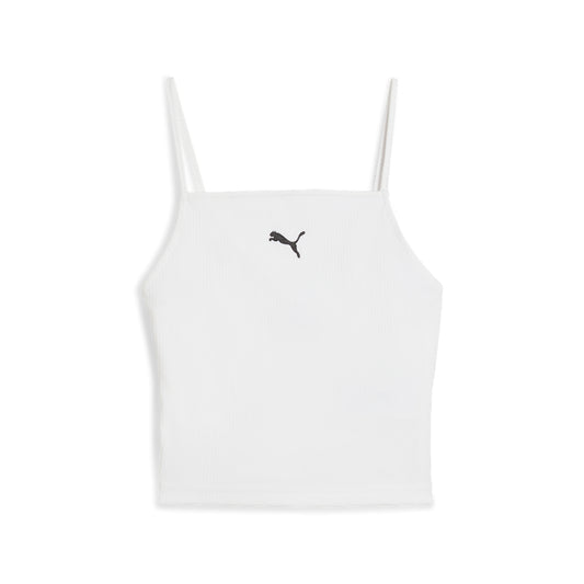 Canotta Puma Ribbed Tank Top Donna Bianco - 629771-02