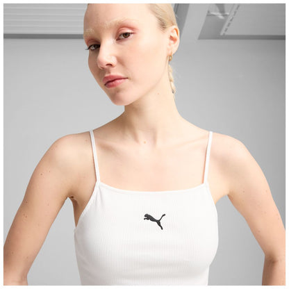 Canotta Puma Ribbed Tank Top Donna Bianco - 629771-02