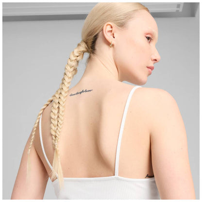 Canotta Puma Ribbed Tank Top Donna Bianco - 629771-02