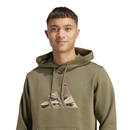 Felpa con Cappuccio Adidas Camo Graphic Hoodie Uomo Verde Militare JM6379