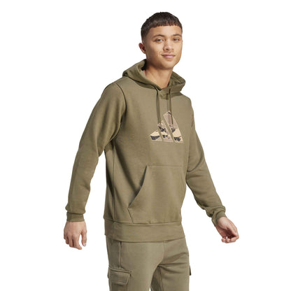 Felpa con Cappuccio Adidas Camo Graphic Hoodie Uomo Verde Militare JM6379