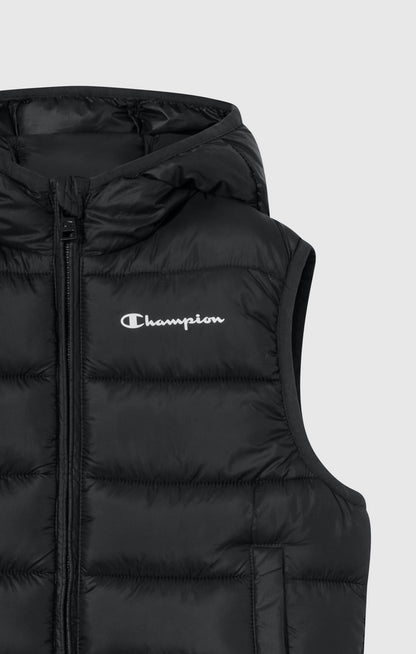 Gilet con Cappuccio Full Zip Champion Hooded Full Zip Vest Bambino Nero 307223-KK001
