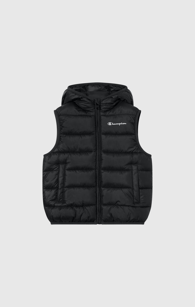 Gilet con Cappuccio Full Zip Champion Hooded Full Zip Vest Bambino Nero 307223-KK001
