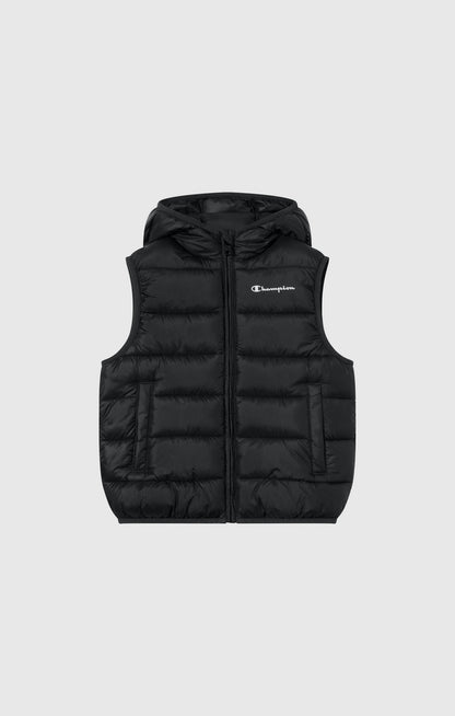 Gilet con Cappuccio Full Zip Champion Hooded Full Zip Vest Bambino Nero 307223-KK001