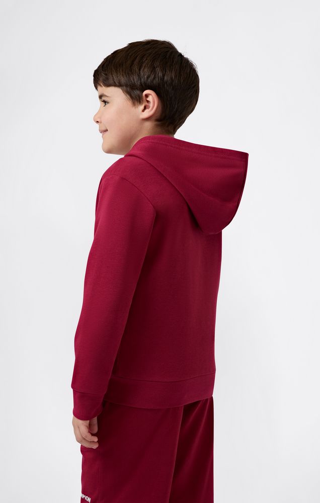 Felpa con Cappuccio Full Zip Champion Hooded Full Zip Sweatshirt Junior Rosso 307255-RS525