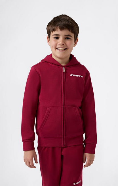 Felpa con Cappuccio Full Zip Champion Hooded Full Zip Sweatshirt Junior Rosso 307255-RS525