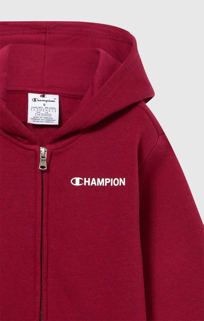 Felpa con Cappuccio Full Zip Champion Hooded Full Zip Sweatshirt Junior Rosso 307255-RS525