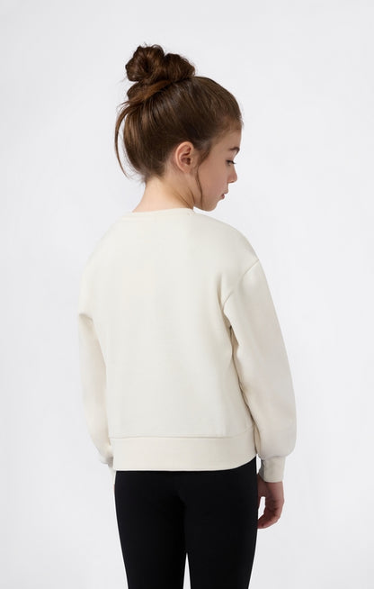 Felpa Girocollo Champion Crewneck Sweatshirt Junior Bianco 405219-WW056