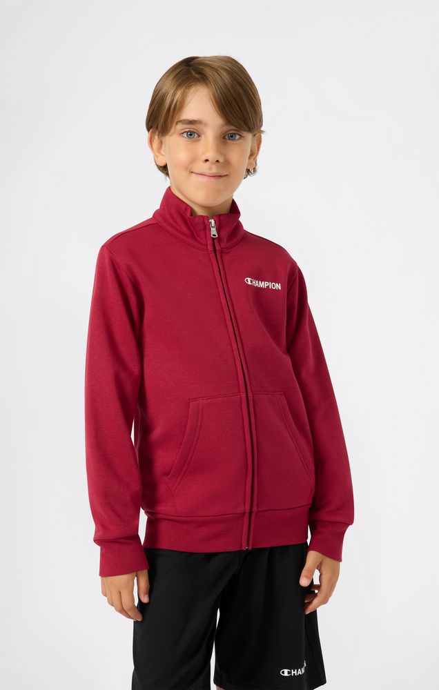 Felpa con Cappuccio Full Zip Champion Full Zip Sweatshirt Rosso 307256-RS525