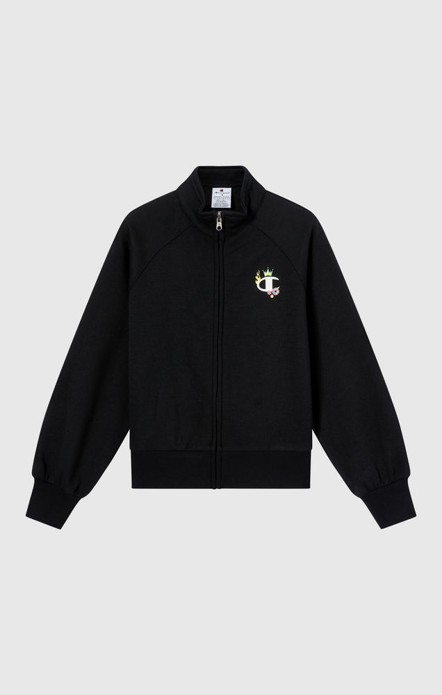 Felpa senza Cappuccio Full Zip Champion Full Zip Sweatshirt Girl Nero 405220-KK001