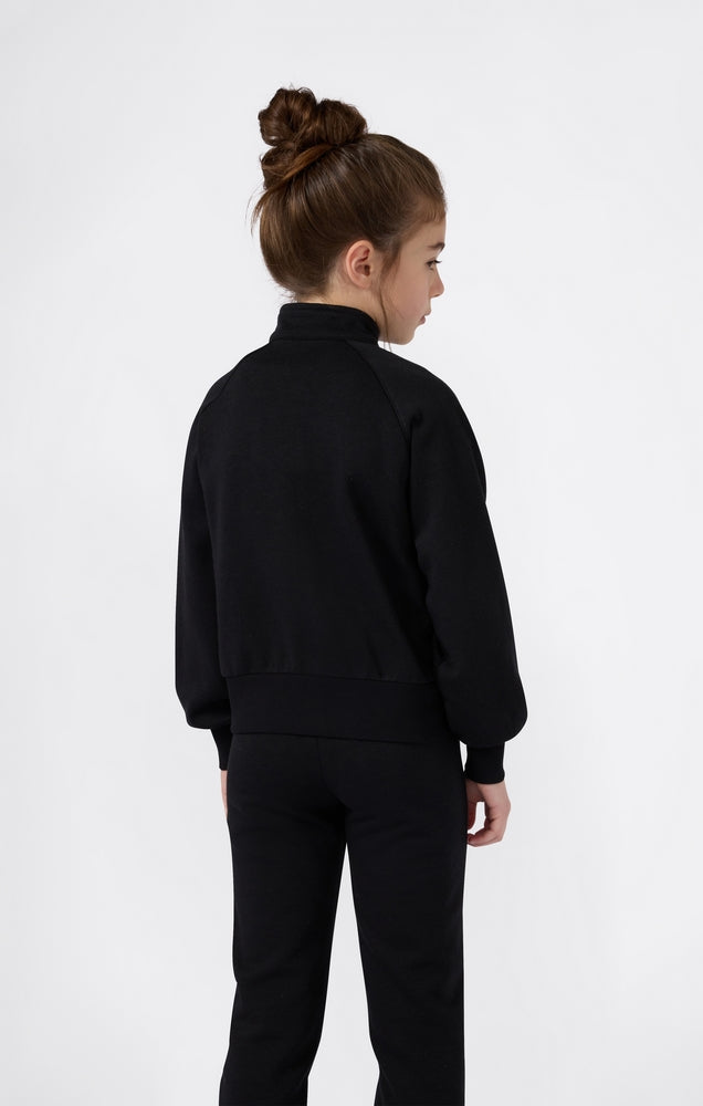 Felpa senza Cappuccio Full Zip Champion Full Zip Sweatshirt Girl Nero 405220-KK001