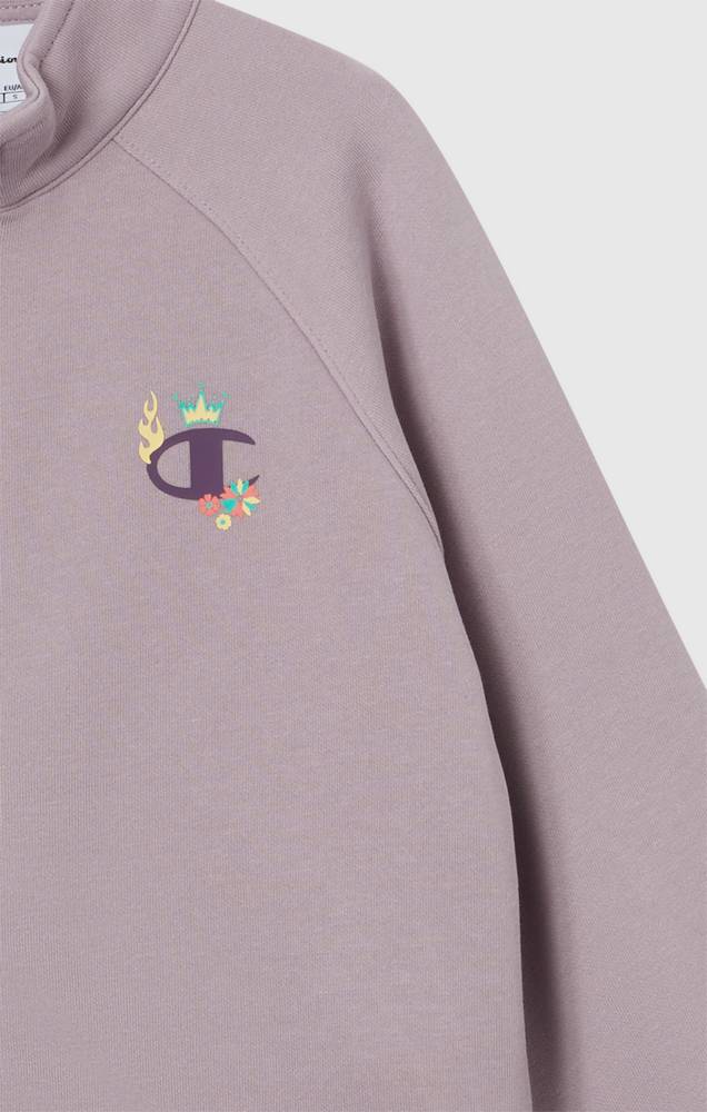 Felpa con Zip Champion Full Zip Sweatshirt Girl Rosa 405220-VS100