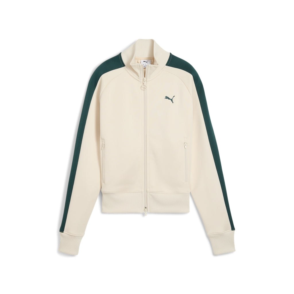 Giacca Track Puma T7 Always On Short Track Jacket Donna Beige/Verde 629796-92