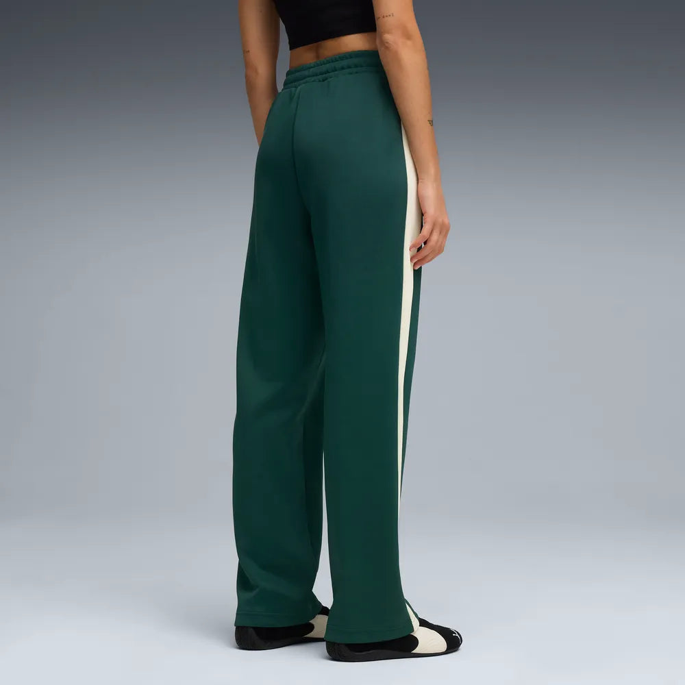Pantaloni Track Puma T7 Always On Straight Track Pants Donna Verde/Beige 629797-75