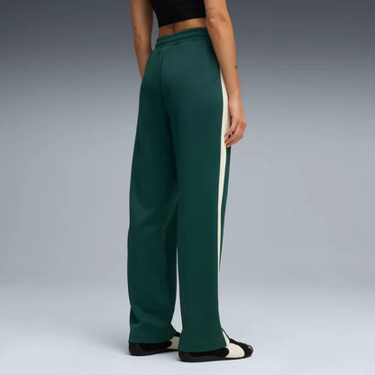 Pantaloni Track Puma T7 Always On Straight Track Pants Donna Verde/Beige 629797-75