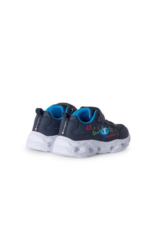 Champion Funfair Print B PS Low Cut Shoe S33135-BS503 - Scarpe Bambino Blu (Blue)